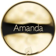 Jméno Amanda - líc