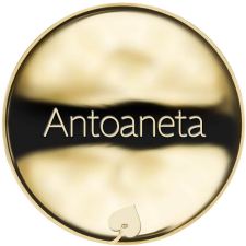 Jméno Antoaneta - líc
