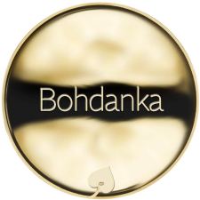 Jméno Bohdanka - líc