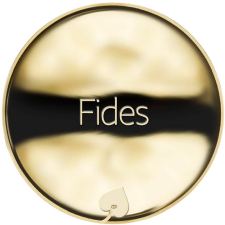 Jméno Fides - líc