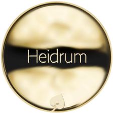 Jméno Heidrum - líc