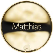 Jméno Matthias - líc