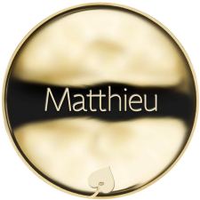 Jméno Matthieu - líc