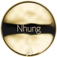 Jméno Nhung - líc