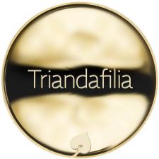 Jméno Triandafilia - líc