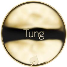 Jméno Tung - líc