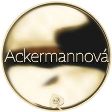 Příjmení Ackermannová - líc