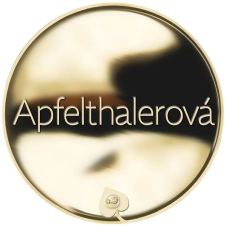 Surname Apfelthalerová - Averse