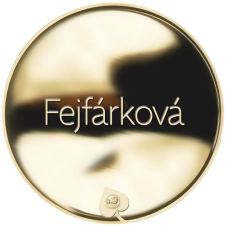 Příjmení Fejfárková - líc