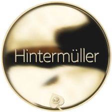 Příjmení Hintermüller - líc